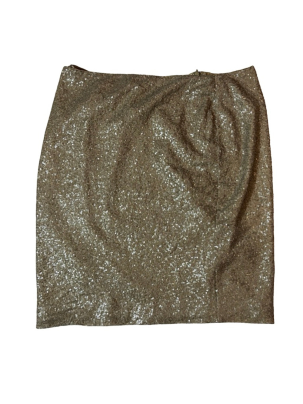 Lauren Ralph Lauren Gold Sequin Skirt 16 Holiday Party Evening Pencil Glam